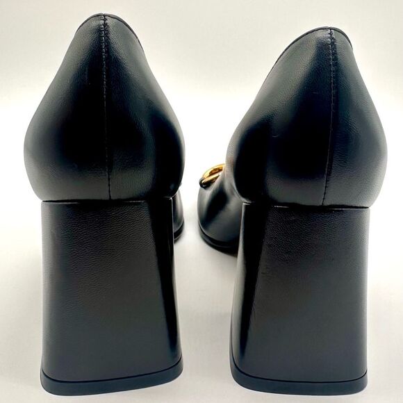 Gucci Baby Horsebit Pumps Black Leather Mid Block
Heel Square Toe EU 37 US 7 - Picture 4 of 13